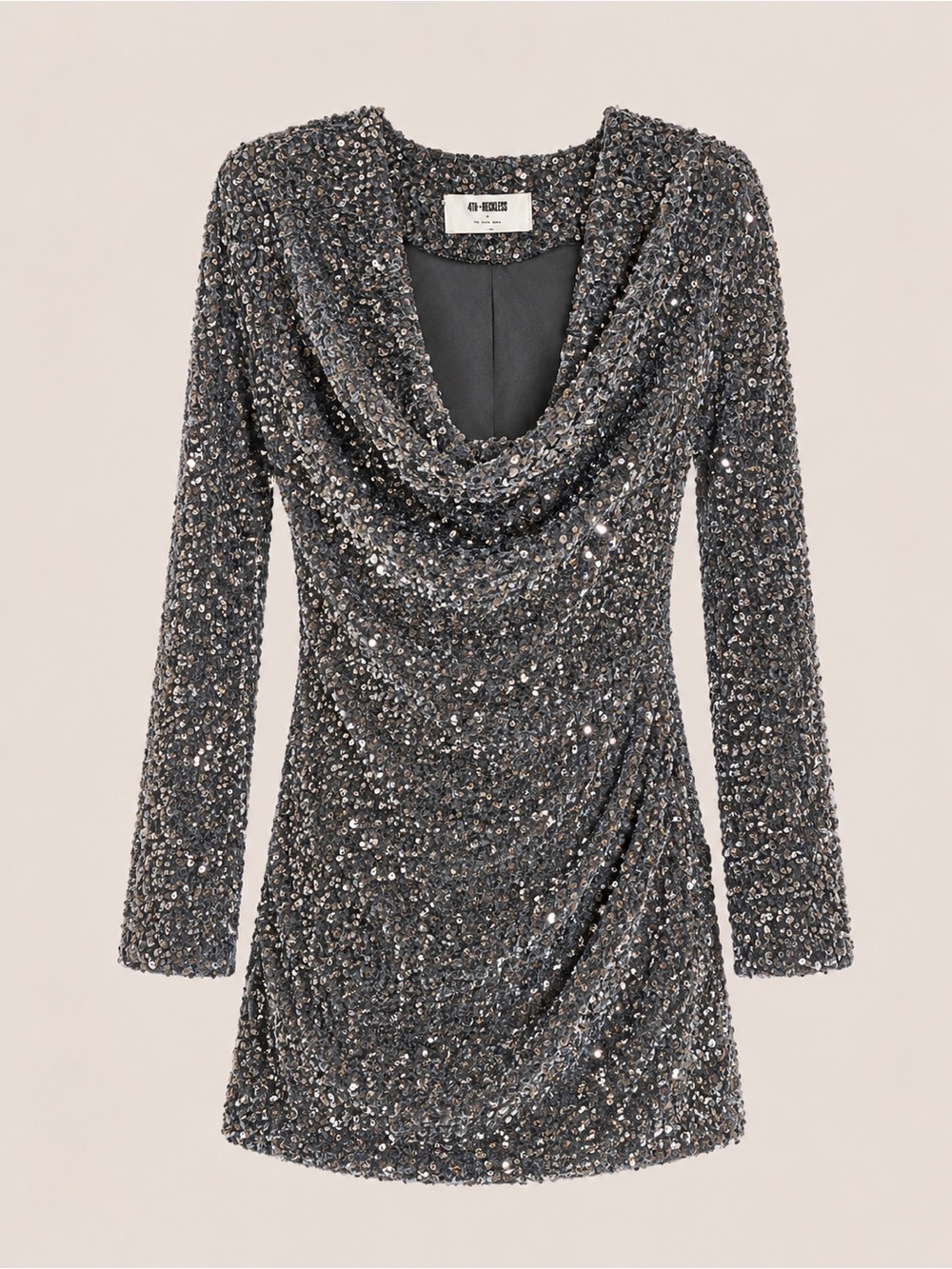 4th + Reckless Silver Sequin Mini Dress — Size XS